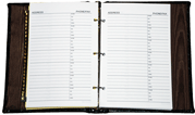 Black Alligator 3 Ring Desk Address Book